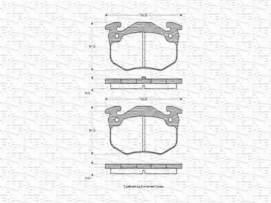 Magneti Marelli 363702160651 - Kit pastiglie freno, Freno a disco autozon.pro