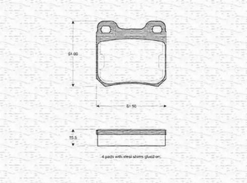 Magneti Marelli 363702160653 - Kit pastiglie freno, Freno a disco autozon.pro