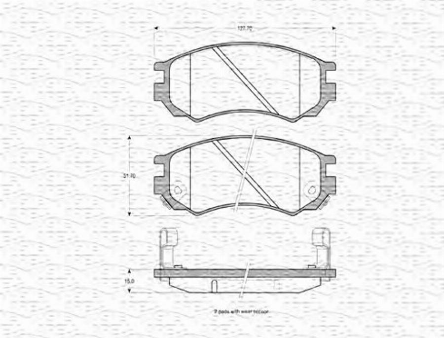 Magneti Marelli 363702160606 - Kit pastiglie freno, Freno a disco autozon.pro