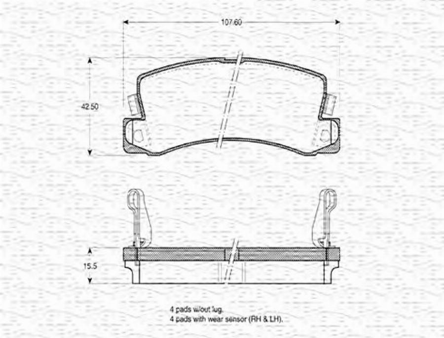 Magneti Marelli 363702160601 - Kit pastiglie freno, Freno a disco autozon.pro