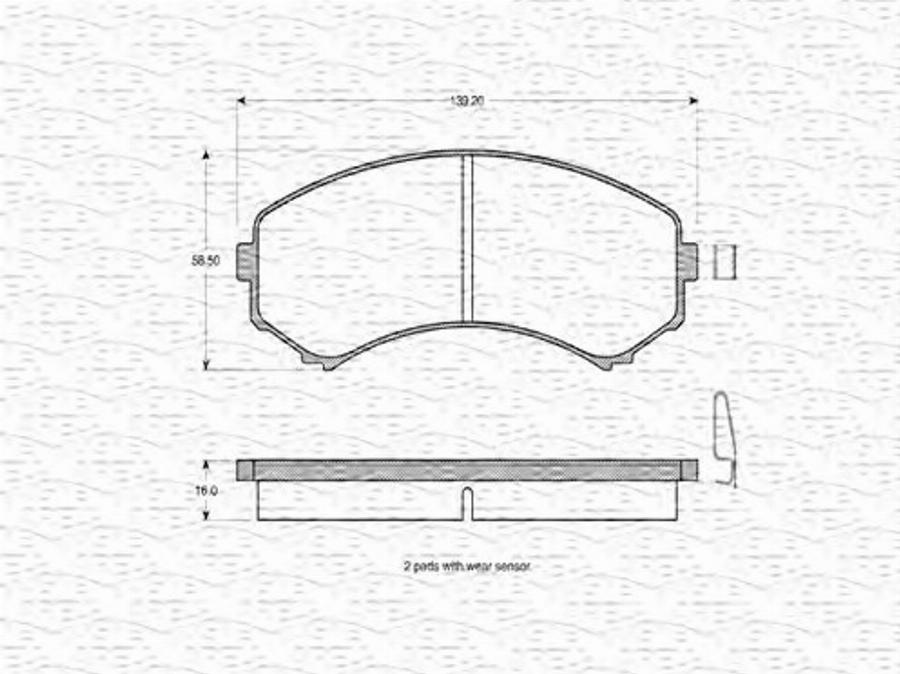 Magneti Marelli 363702160607 - Kit pastiglie freno, Freno a disco autozon.pro