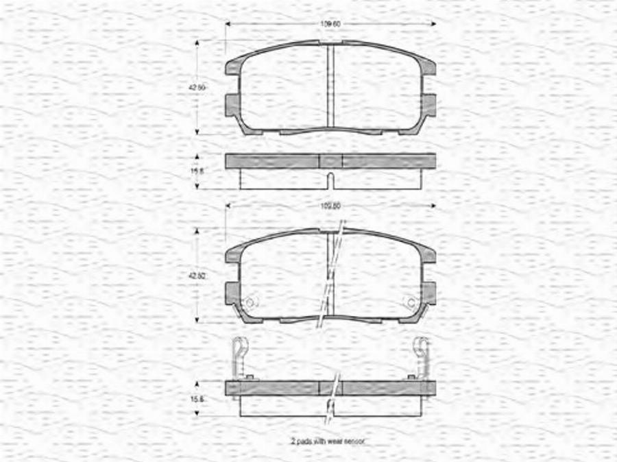 Magneti Marelli 363702160618 - Kit pastiglie freno, Freno a disco autozon.pro