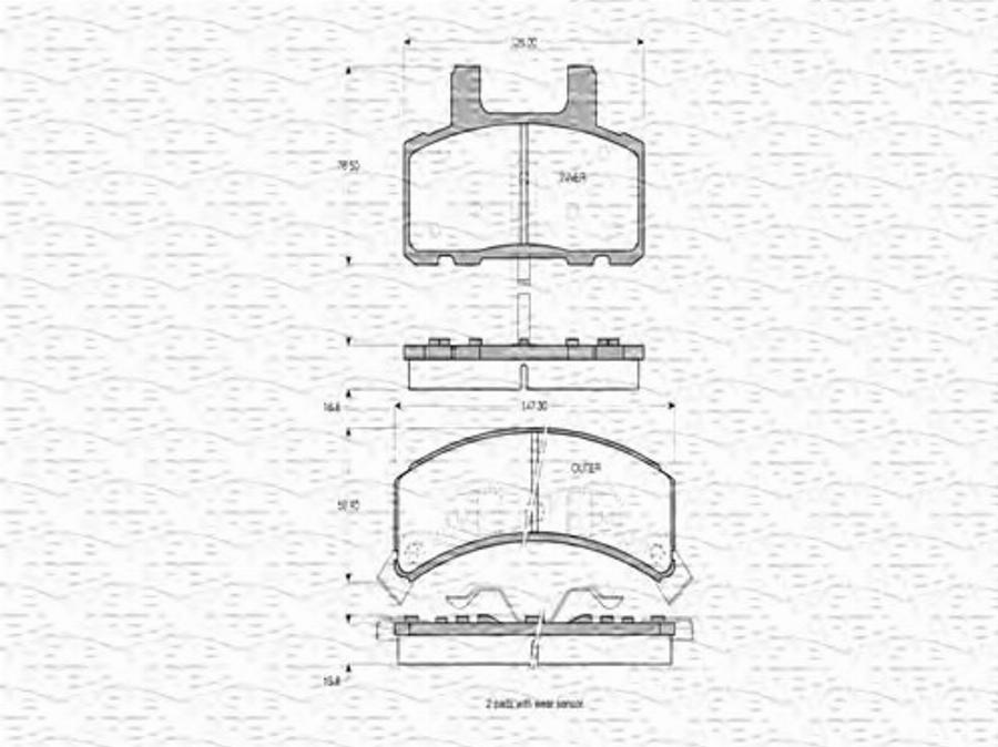 Magneti Marelli 363702160639 - Kit pastiglie freno, Freno a disco autozon.pro