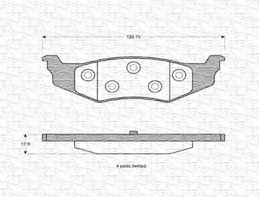 Magneti Marelli 363702160632 - Kit pastiglie freno, Freno a disco autozon.pro