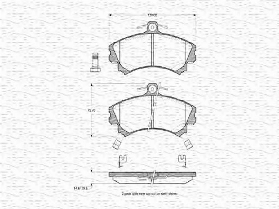 Magneti Marelli 363702160625 - Kit pastiglie freno, Freno a disco autozon.pro