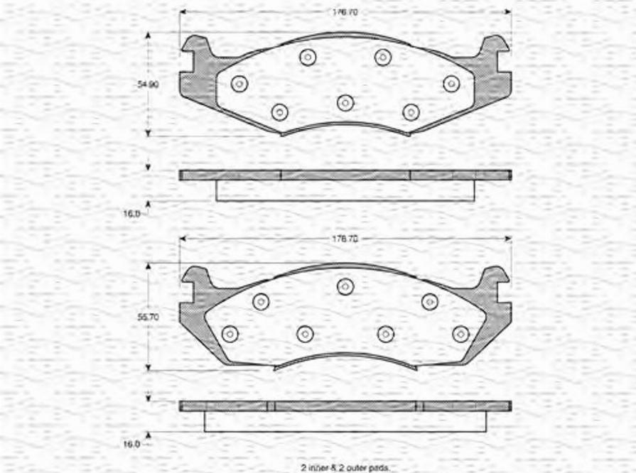 Magneti Marelli 363702160626 - Kit pastiglie freno, Freno a disco autozon.pro