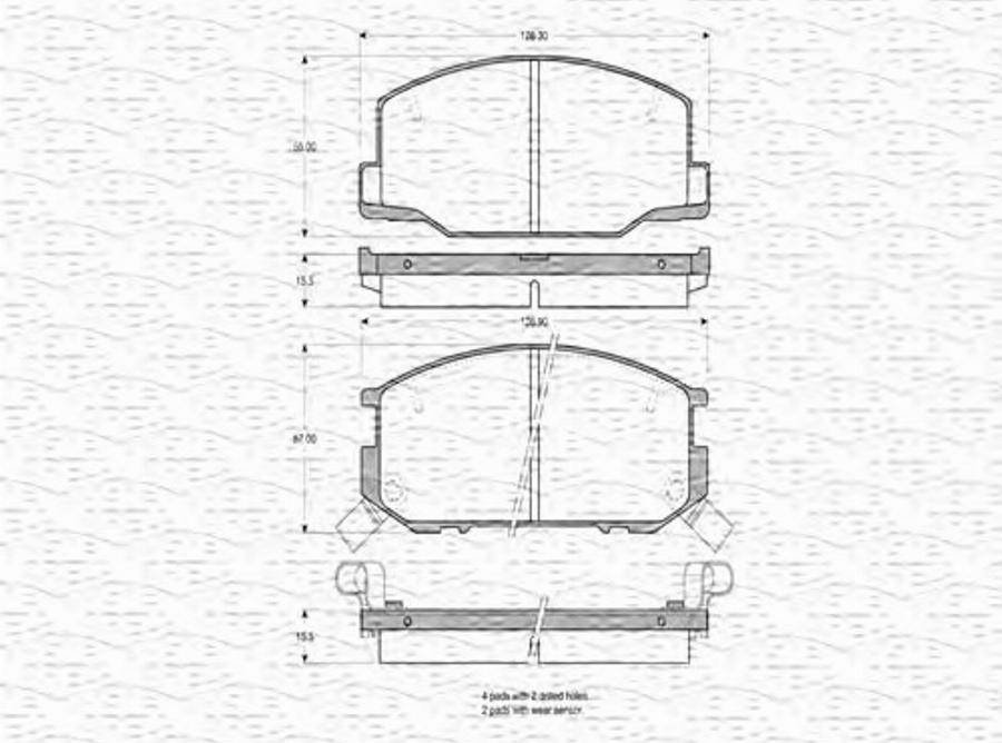 Magneti Marelli 363702160620 - Kit pastiglie freno, Freno a disco autozon.pro