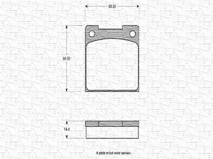 Magneti Marelli 363702160094 - Kit pastiglie freno, Freno a disco autozon.pro