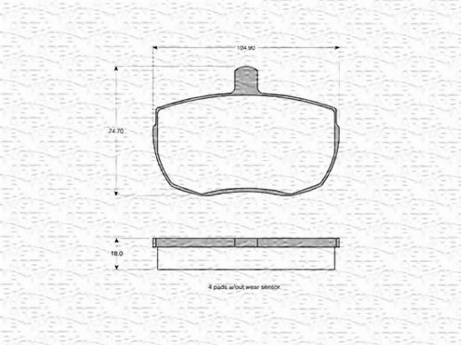 Magneti Marelli 363702160040 - Kit pastiglie freno, Freno a disco autozon.pro