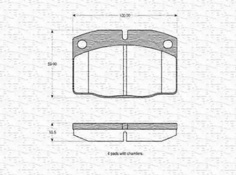 Magneti Marelli 363702160015 - Kit pastiglie freno, Freno a disco autozon.pro