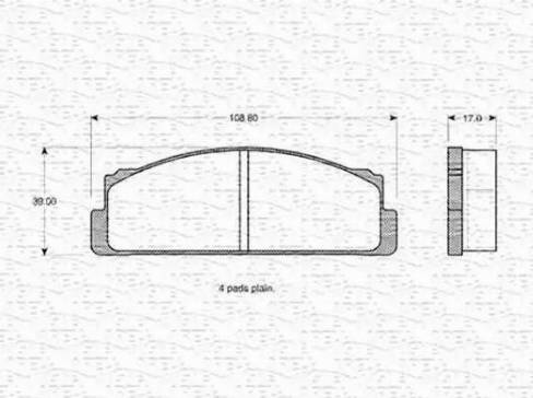 Magneti Marelli 363702160034 - Kit pastiglie freno, Freno a disco autozon.pro