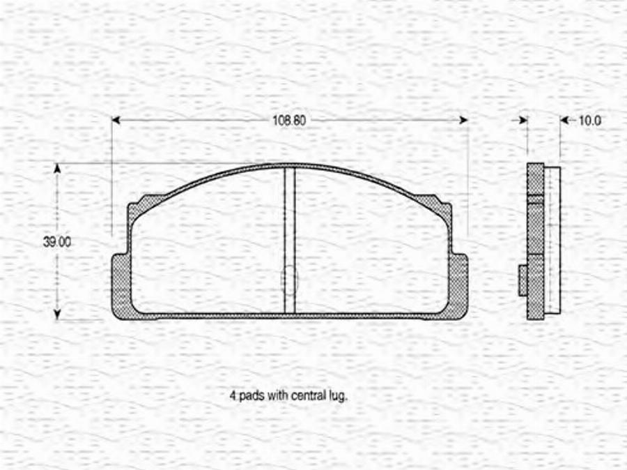 Magneti Marelli 363702160031 - Kit pastiglie freno, Freno a disco autozon.pro