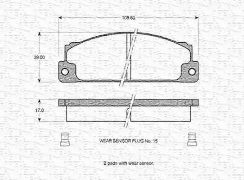 Magneti Marelli 363702160032 - Kit pastiglie freno, Freno a disco autozon.pro