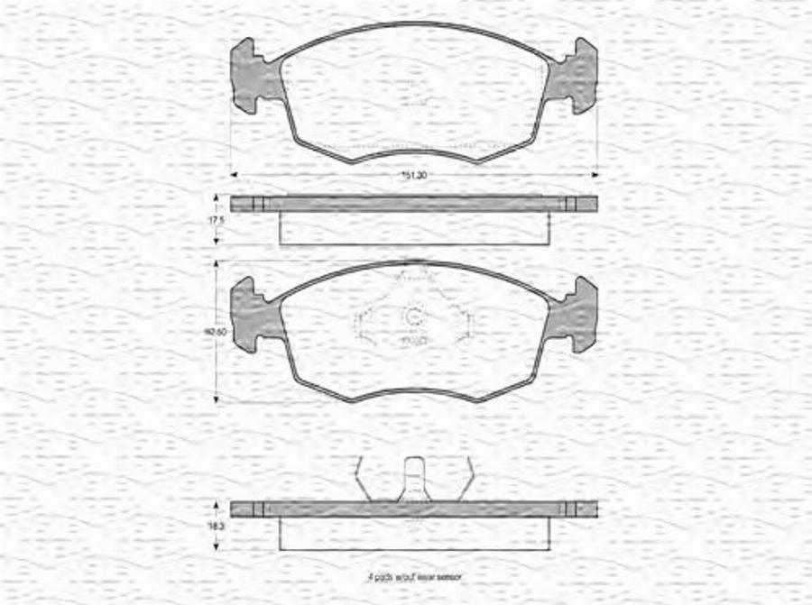 Magneti Marelli 363702160026 - Kit pastiglie freno, Freno a disco autozon.pro