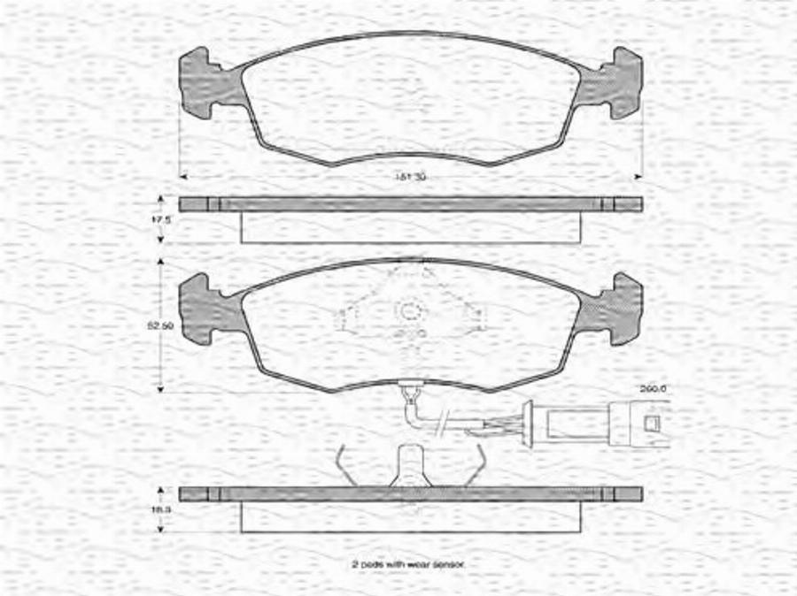 Magneti Marelli 363702160027 - Kit pastiglie freno, Freno a disco autozon.pro