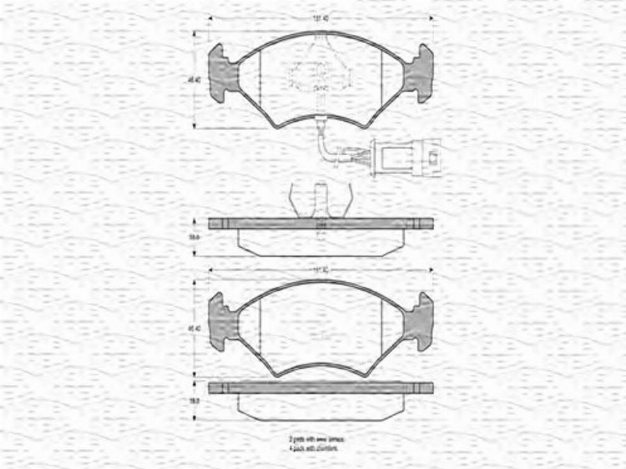 Magneti Marelli 363702160194 - Kit pastiglie freno, Freno a disco autozon.pro