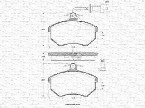 Magneti Marelli 363702160197 - Kit pastiglie freno, Freno a disco autozon.pro