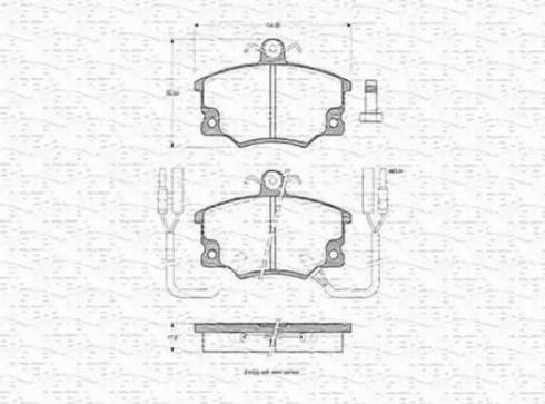 Magneti Marelli 363702160144 - Kit pastiglie freno, Freno a disco autozon.pro