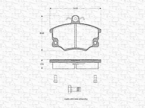 Magneti Marelli 363702160140 - Kit pastiglie freno, Freno a disco autozon.pro