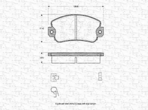 Magneti Marelli 363702160141 - Kit pastiglie freno, Freno a disco autozon.pro