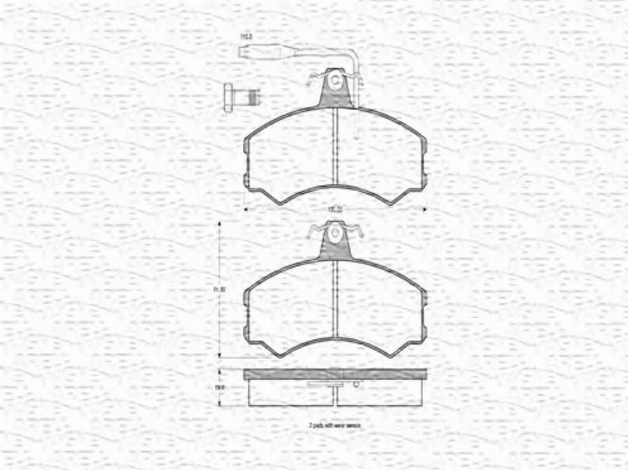 Magneti Marelli 363702160147 - Kit pastiglie freno, Freno a disco autozon.pro