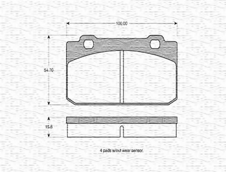 Magneti Marelli 363702160157 - Kit pastiglie freno, Freno a disco autozon.pro