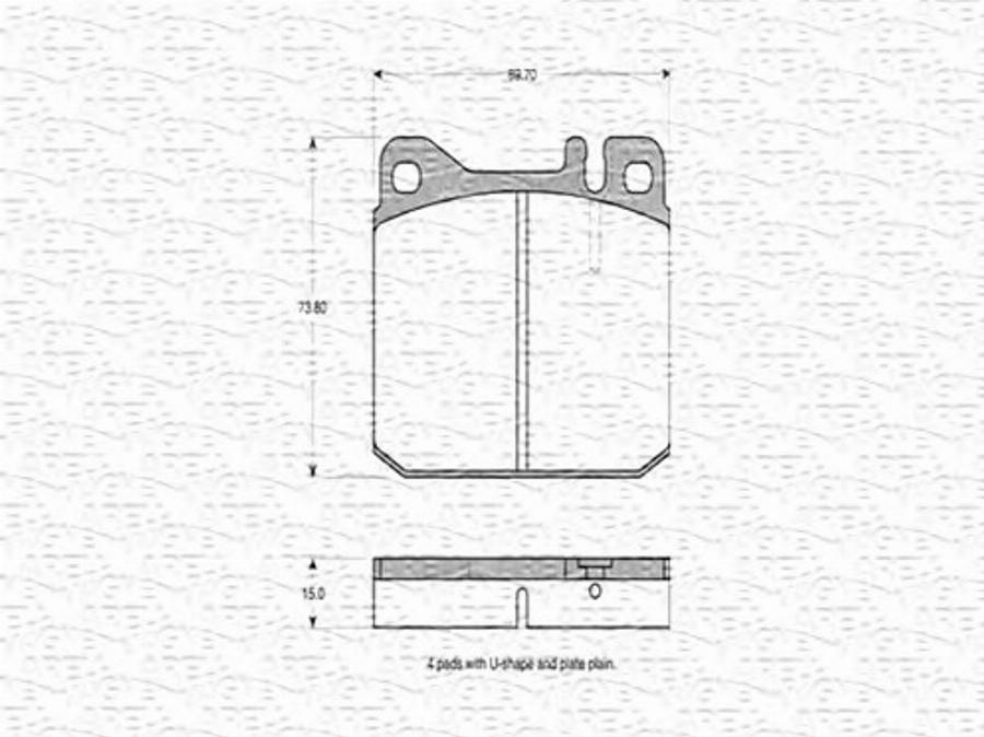 Magneti Marelli 363702160107 - Kit pastiglie freno, Freno a disco autozon.pro