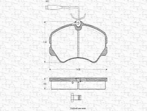 Magneti Marelli 363702160183 - Kit pastiglie freno, Freno a disco autozon.pro