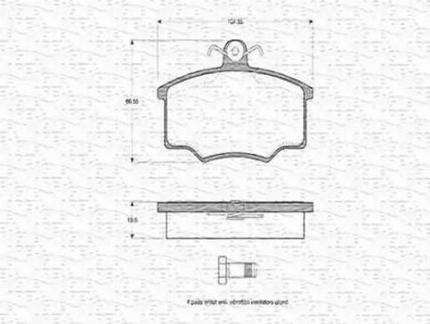 Magneti Marelli 363702160123 - Kit pastiglie freno, Freno a disco autozon.pro