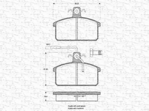 Magneti Marelli 363702160175 - Kit pastiglie freno, Freno a disco autozon.pro