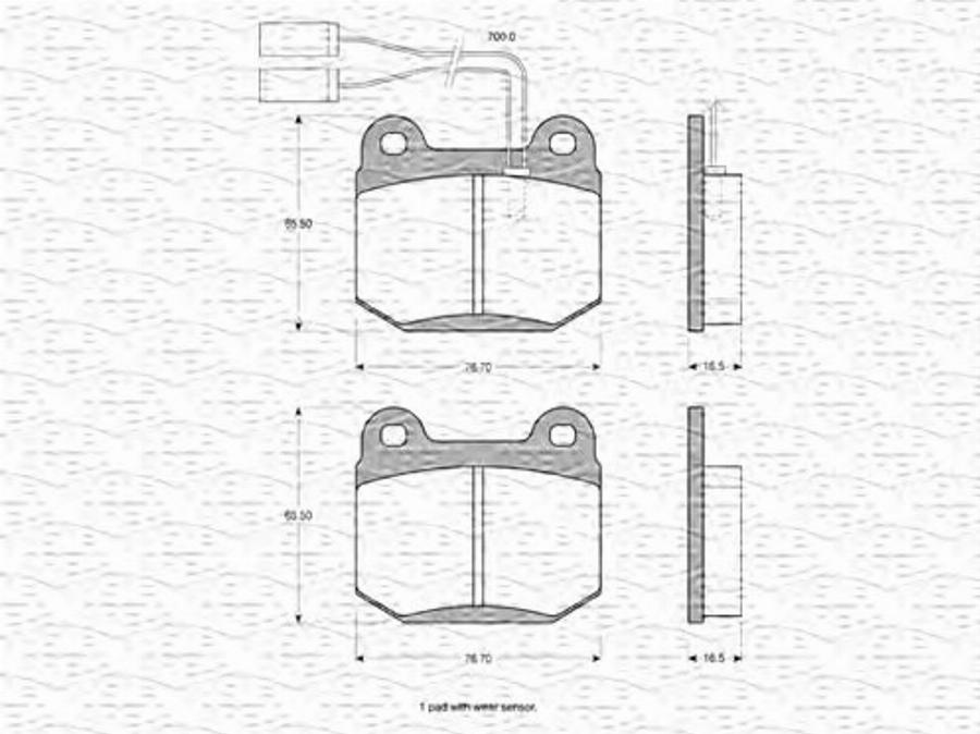 Magneti Marelli 363702160170 - Kit pastiglie freno, Freno a disco autozon.pro