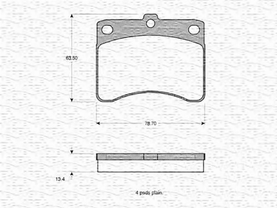 Magneti Marelli 363702160891 - Kit pastiglie freno, Freno a disco autozon.pro