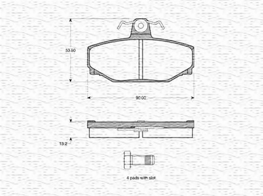 Magneti Marelli 363702160849 - Kit pastiglie freno, Freno a disco autozon.pro