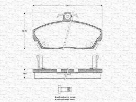 Magneti Marelli 363702160859 - Kit pastiglie freno, Freno a disco autozon.pro