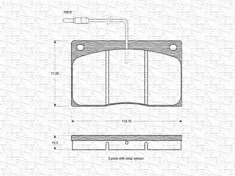 Magneti Marelli 363702160850 - Kit pastiglie freno, Freno a disco autozon.pro