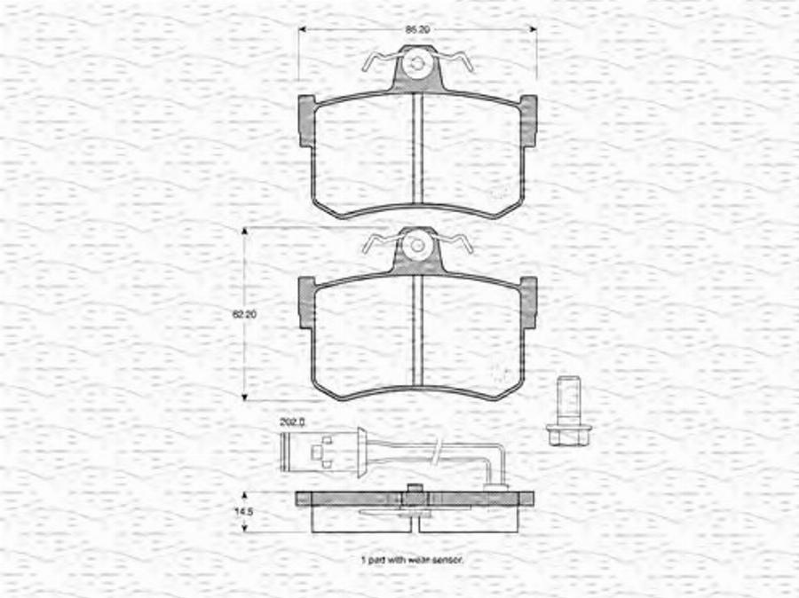 Magneti Marelli 363702160857 - Kit pastiglie freno, Freno a disco autozon.pro