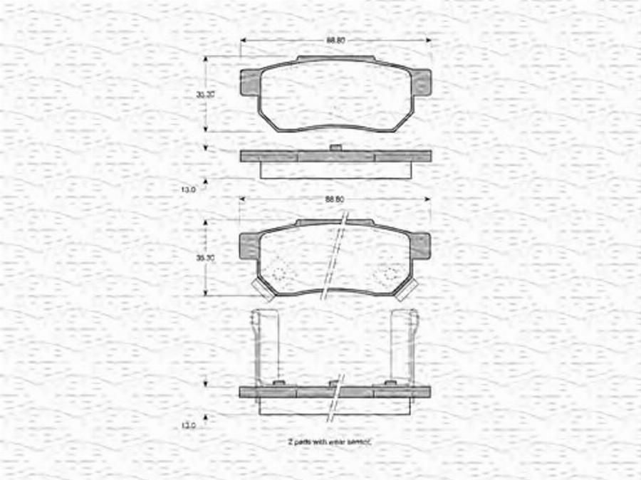 Magneti Marelli 363702160861 - Kit pastiglie freno, Freno a disco autozon.pro