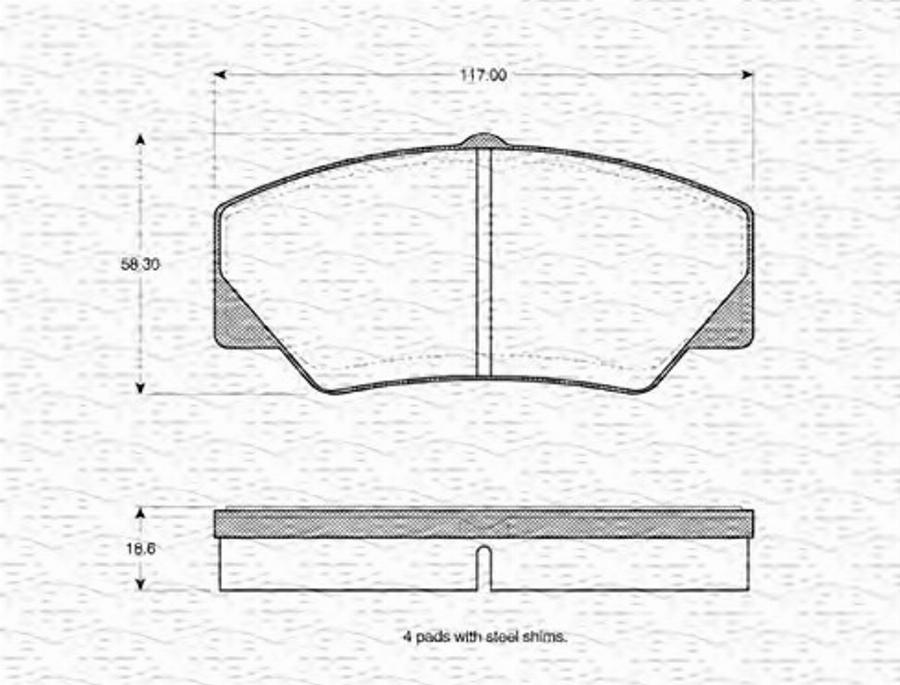 Magneti Marelli 363702160800 - Kit pastiglie freno, Freno a disco autozon.pro