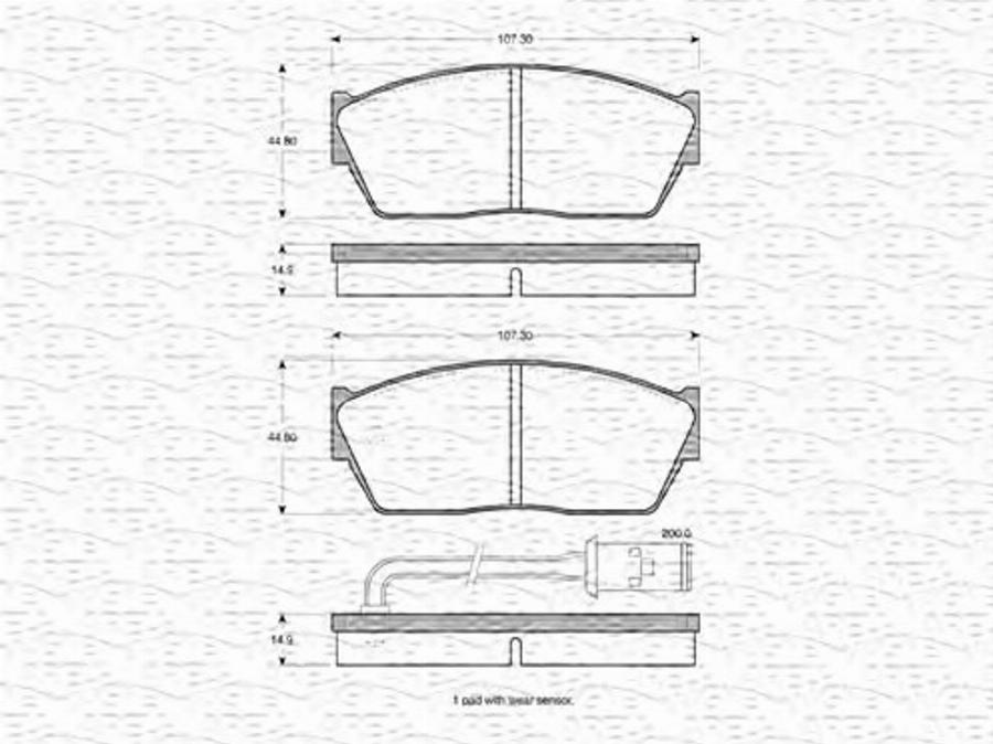 Magneti Marelli 363702160801 - Kit pastiglie freno, Freno a disco autozon.pro