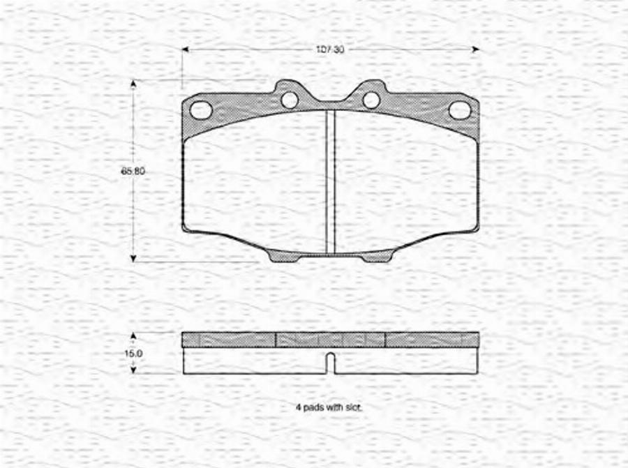 Magneti Marelli 363702160803 - Kit pastiglie freno, Freno a disco autozon.pro