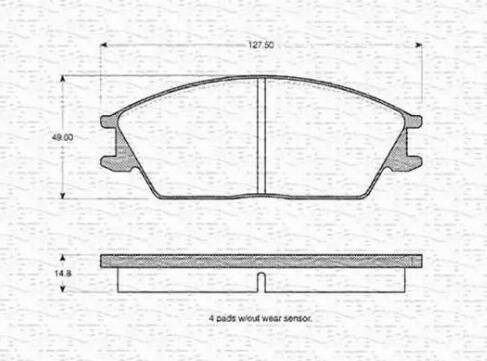 Magneti Marelli 363702160815 - Kit pastiglie freno, Freno a disco autozon.pro