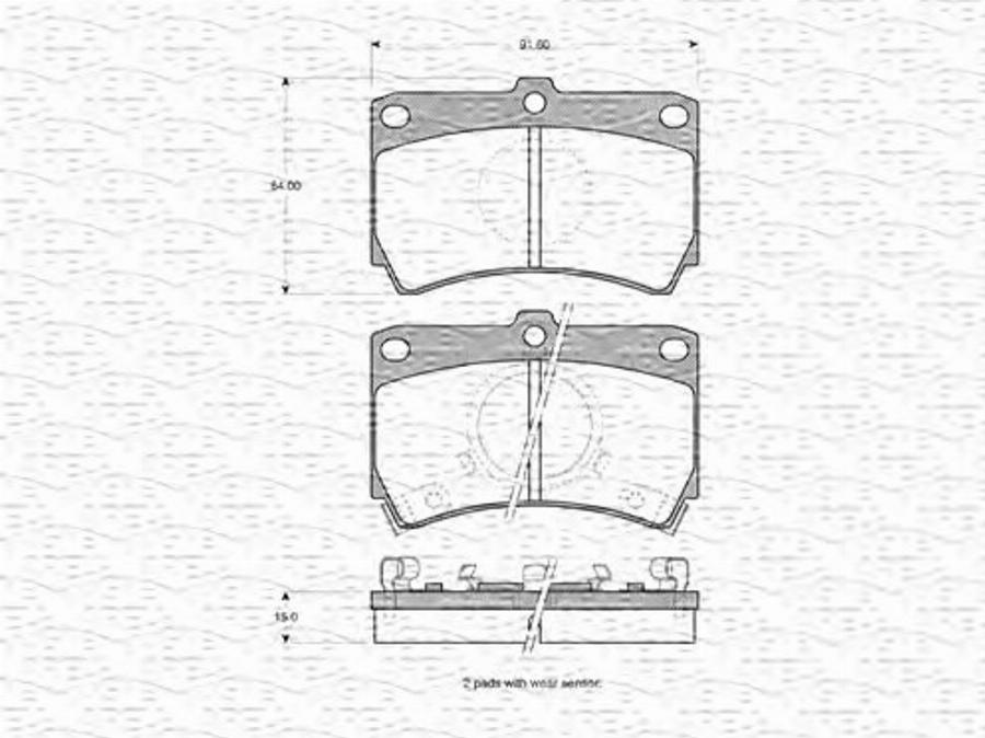 Magneti Marelli 363702160816 - Kit pastiglie freno, Freno a disco autozon.pro