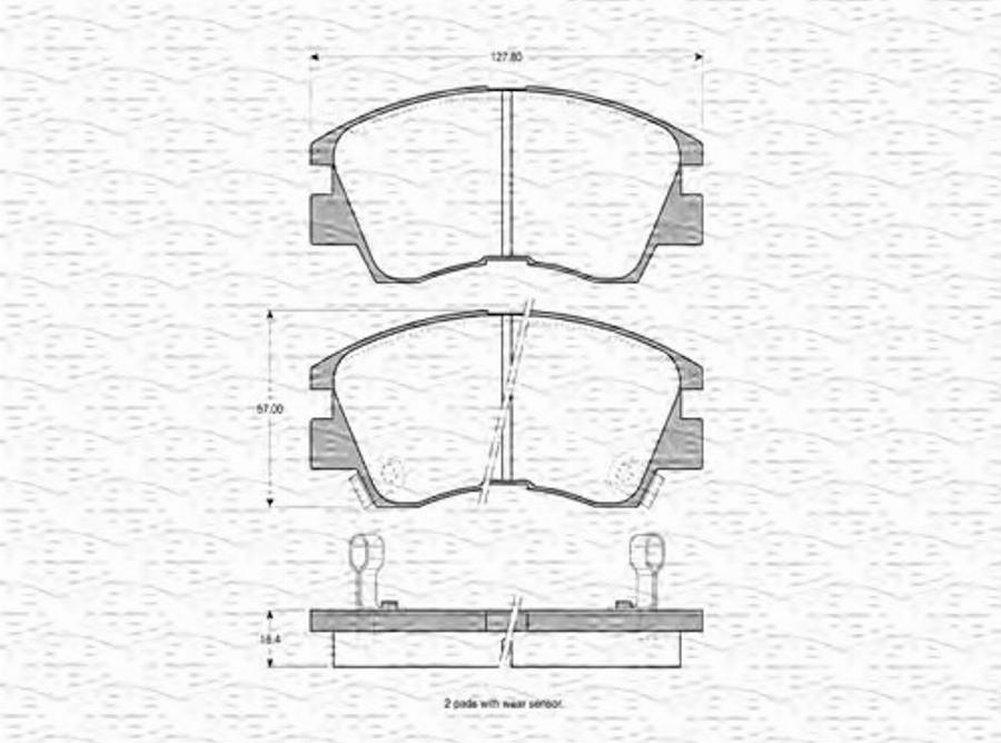 Magneti Marelli 363702160884 - Kit pastiglie freno, Freno a disco autozon.pro