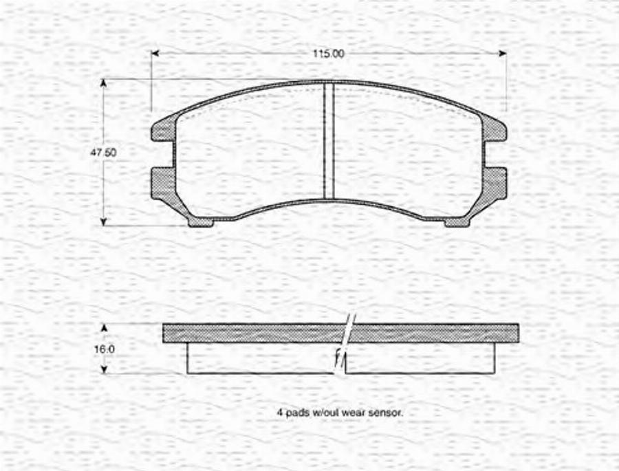 Magneti Marelli 363702160886 - Kit pastiglie freno, Freno a disco autozon.pro