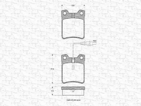 Magneti Marelli 363702160395 - Kit pastiglie freno, Freno a disco autozon.pro