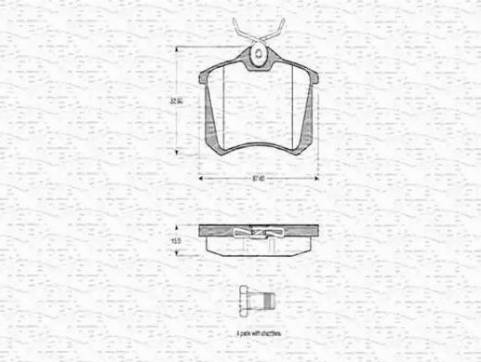 Magneti Marelli 363702160345 - Kit pastiglie freno, Freno a disco autozon.pro