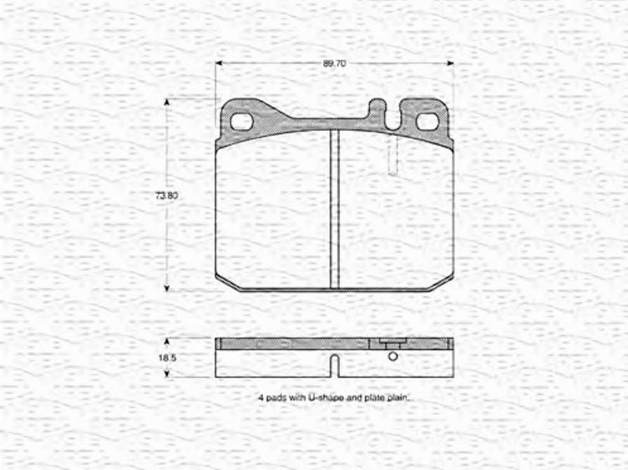 Magneti Marelli 363702160348 - Kit pastiglie freno, Freno a disco autozon.pro