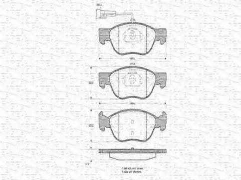 Magneti Marelli 363702160342 - Kit pastiglie freno, Freno a disco autozon.pro