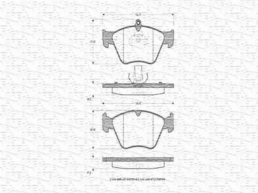 Magneti Marelli 363702160369 - Kit pastiglie freno, Freno a disco autozon.pro