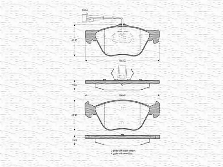 Magneti Marelli 363702160360 - Kit pastiglie freno, Freno a disco autozon.pro